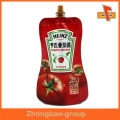 colorful stand up food grade juice plastic bag for BBQ sauce 100ml 200ml